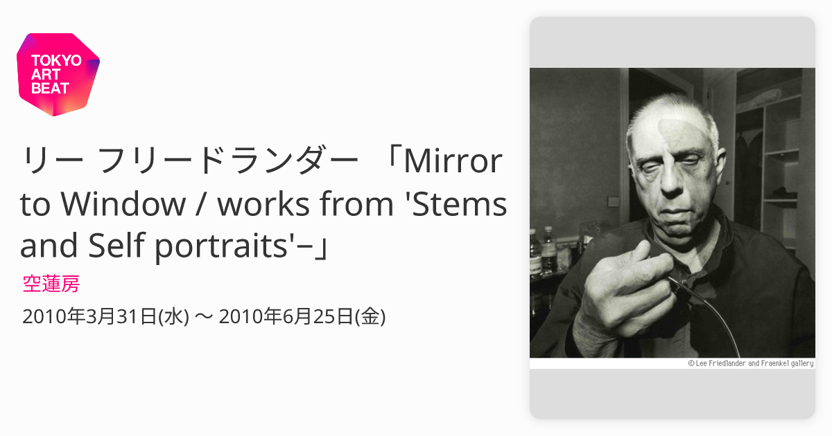 リー フリードランダー 「Mirror to Window / works from 'Stems and