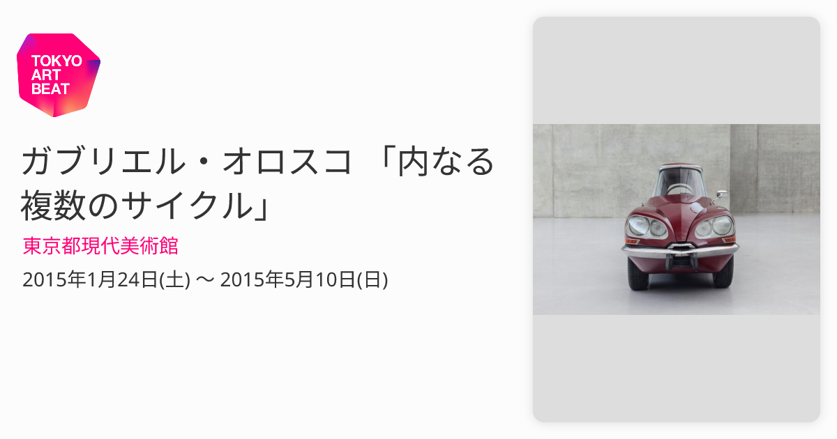 ガブリエル・オロスコ 「内なる複数のサイクル」 （東京都現代美術館